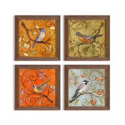 art street Assorted Birds Engineered Wood Framed Abstract Art Print (Set of 4) image 2