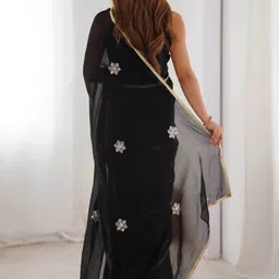 peachmode Embellished Bollywood Organza Saree image 3