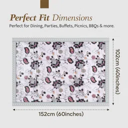 heart home Self Design 4 Seater Table Cover image 3