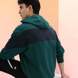 hrx by hrithik roshan Men Full Sleeve Striped Hooded Sweatshirt image 1