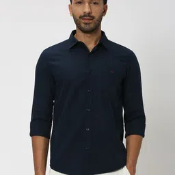 mufti Men Slim Fit Self Design Spread Collar Casual Shirt-picture-15