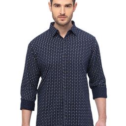 SNX Classic Tailored Fit Floral Printed Pure Cotton Casual Shirt-picture-15
