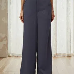 Shein Work Full Length High Rise Relaxed Fit Pants With Pockets-picture-14