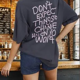 Shein Drop Shoulder Typographic Back Print Crew Tshirt-picture-40