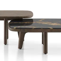 urban ladder Alba Square Solid Wood Coffee Table in Danish Walnut Finish image 3