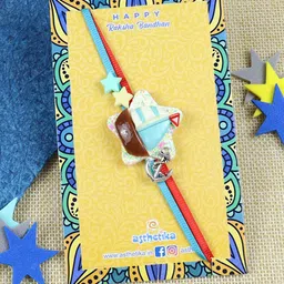 Asthetika Boys Thread Rakhi with Roli Chawal image 2