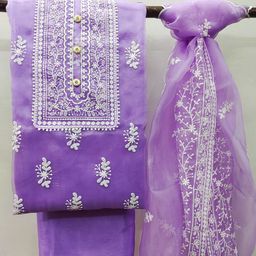 MANVAA Floral Embroidered Unstitched Dress Material-picture-14
