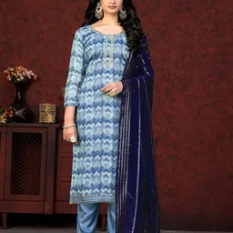 MANVAA Ethnic Motif Printed Unstitched Dress Material-picture-17