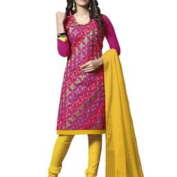 MANVAA Ethnic Motifs Embroidered Unstitched Dress Material-picture-8
