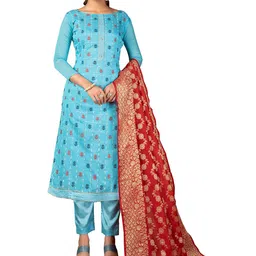 MANVAA Floral Woven Design Unstitched Dress Material-picture-16