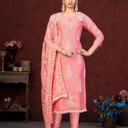 MANVAA Floral Embroidered Unstitched Dress Material-image-92