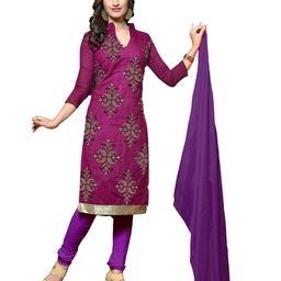 MANVAA Ethnic Motifs Embroidered Thread Work Modal Cotton Unstitched Dress Material-picture-16