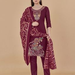 MANVAA Woven Design Banarasi Jacquard Unstitched Dress Material-picture-37