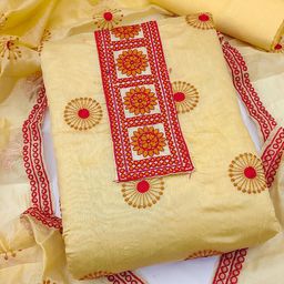 MANVAA Floral Embroidered Unstitched Dress Material-picture-8