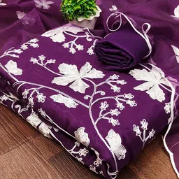 Maroosh Embroidered Organza Unstitched Dress Material-picture-24