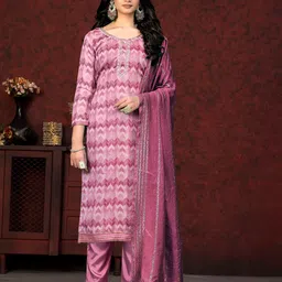 MANVAA Geometric Printed Gotta Patti Unstitched Dress Material-picture-47