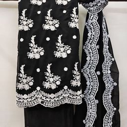 MANVAA Floral Embroidered Unstitched Dress Material-picture-25