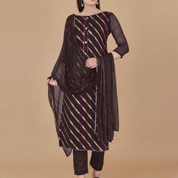 MANVAA Striped Organza Jacquard Unstitched Dress Material-picture-49