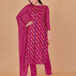 MANVAA Striepd Organza Unstitched Dress Material-picture-34