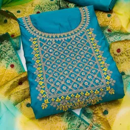 MANVAA Floral Embroidered Unstitched Dress Material-picture-36
