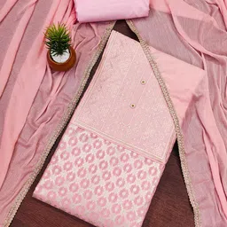 Maroosh Geometric Banarasi Jacquard Woven Design Unstitched Dress Material-image-58