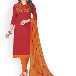 Maroosh Floral Embroidered Cotton Unstitched Dress Material-picture-40