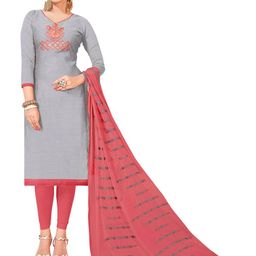 MANVAA Ethnic Motifs Embroidered Unstitched Dress Material-picture-20