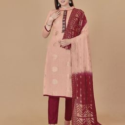 MANVAA Ethnic Motifs Woven Design Unstitched Dress Material-picture-47