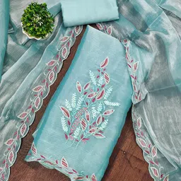 MANVAA Embellished Unstitched Dress Material-picture-29