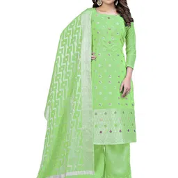 MANVAA Ethnic Motifs Woven Designed Banarasi Jacquard Unstitched Dress Material-picture-28