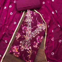 KIMISHA Embellished Unstitched Dress Material-picture-15