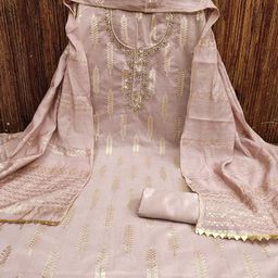 Panzora Woven Designed Beads & Stones Unstitched Dress Material-picture-28