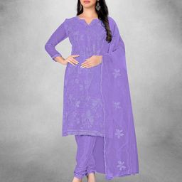 MANVAA Floral Embroidered Unstitched Dress Material-picture-6