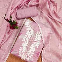 Panzora Embroidered Unstitched Dress Material-picture-33