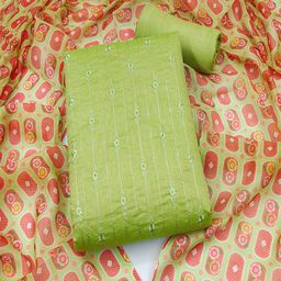 MANVAA Floral Embroidered Sequinned Unstitched Dress Material-picture-7