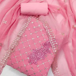 KALINI Floral Embroidered Unstitched Dress Material-picture-40