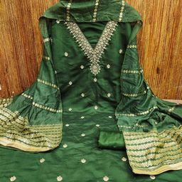 Panzora Ethnic Motifs Embroidered Unstitched Dress Material-picture-16