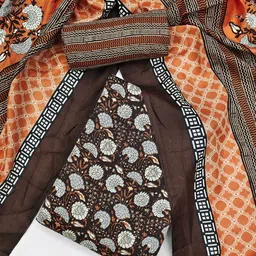 KALINI Floral Printed Unstitched Dress Material-image-13