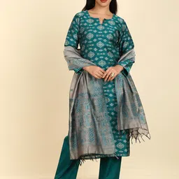 Soch Floral Woven Design Unstitched Dress Material-picture-31