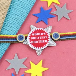 Asthetika Beaded Thread Rakhi with Greeting Card & Roli Chawal-picture-27