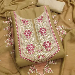 Maroosh Embellished Unstitched Dress Material image 3