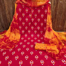 MANVAA Ethnic Motifs Printed Unstitched Dress Material image 2