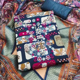 Maroosh Printed Unstitched Dress Material image 4