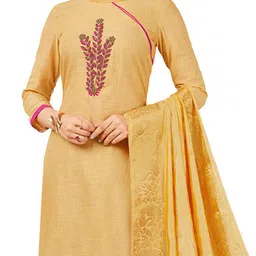 MANVAA Floral Embellished Unstitched Dress Material image 2