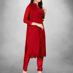 MANVAA Ethnic Motifs Embroidered Unstitched Dress Material image 5