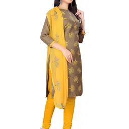 MANVAA Floral Printed Unstitched Dress Material image 4