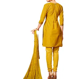 MANVAA Floral Embroidered Glaze Cotton Unstitched Dress Material image 2