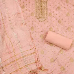 Panzora Ethnic Motifs Woven Design Unstitched Dress Material image 4