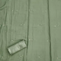 MANVAA Embellished Unstitched Dress Material image 2