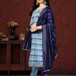 MANVAA Ethnic Motif Printed Unstitched Dress Material image 4